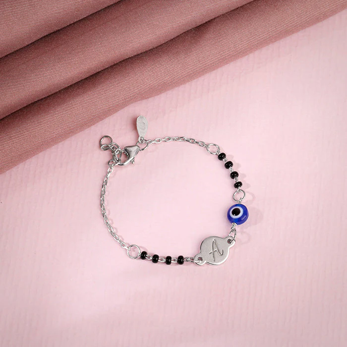 Silver Personalised Nazariya Kids Bracelet (0 - 2 Years) - Image 2