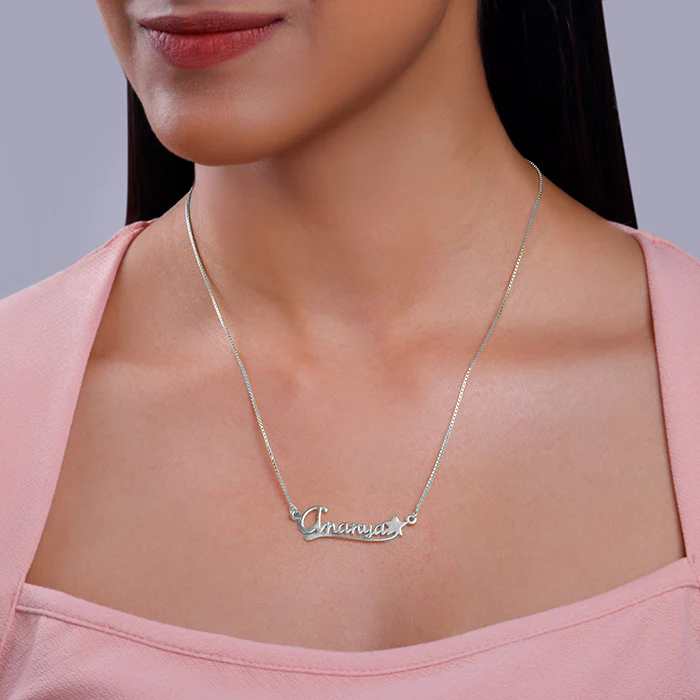 Silver Personalised Star Necklace - Image 3