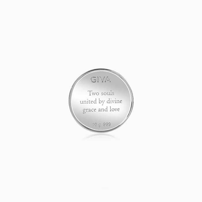 Silver Personalized Radha Krishna Coin - 10g - Image 4