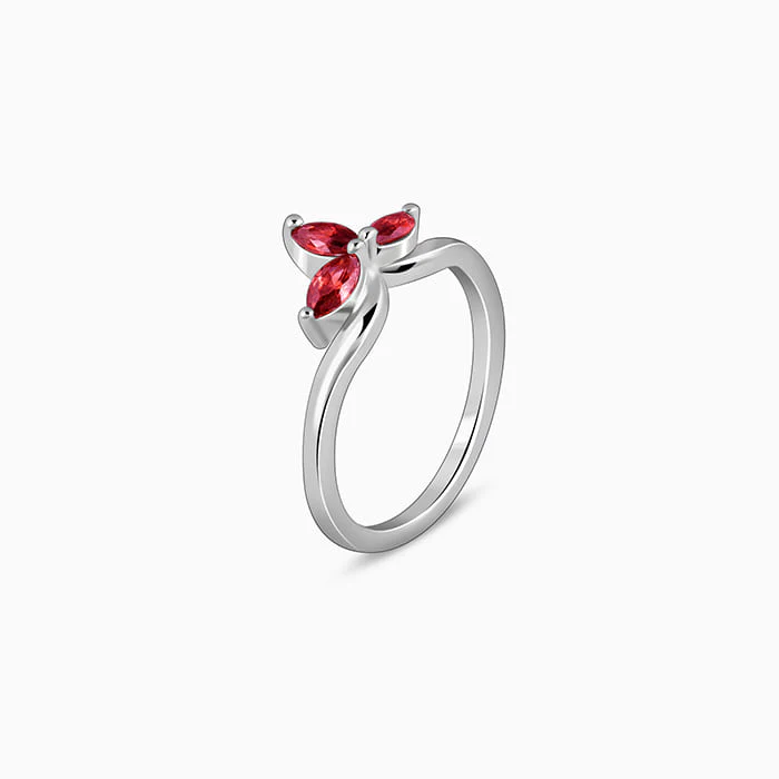 Silver Petal Promise Ring - Image 4