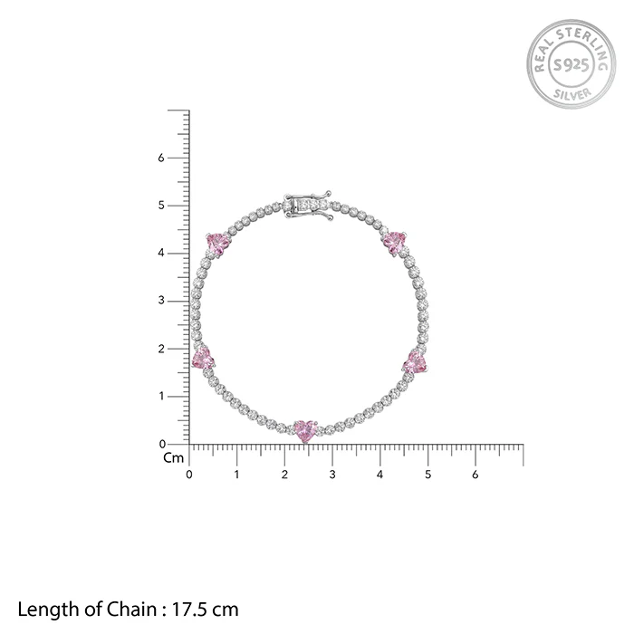 Silver Pink Halo Bracelet - Image 4