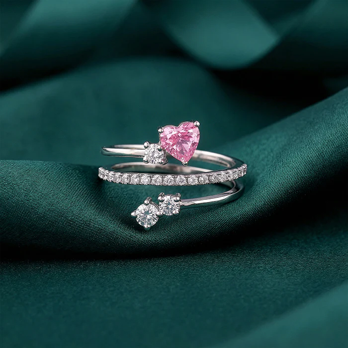 Silver Pink Serenade Ring - Image 2