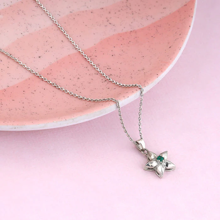 Silver Pratia Pendant With Link Chain - Image 2