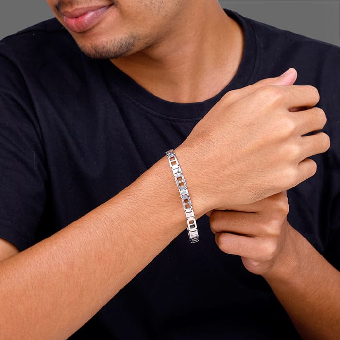 Silver Primera Bracelet For Him - Image 3