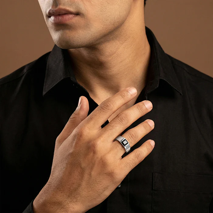 Silver Prince Onyx Ring For Him (Size 17) - Image 3