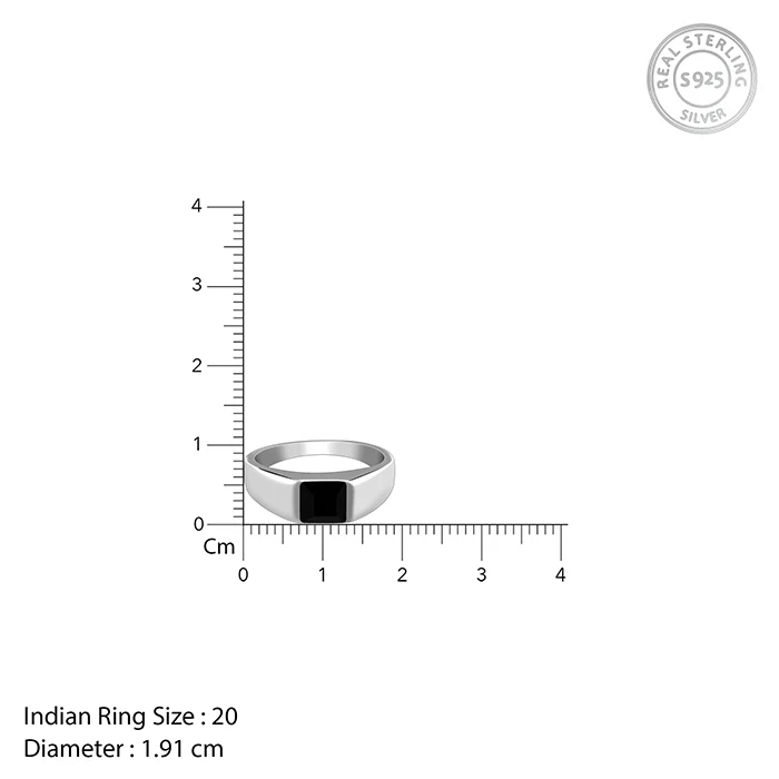 Silver Prince Onyx Ring For Him (Size 20) - Image 4