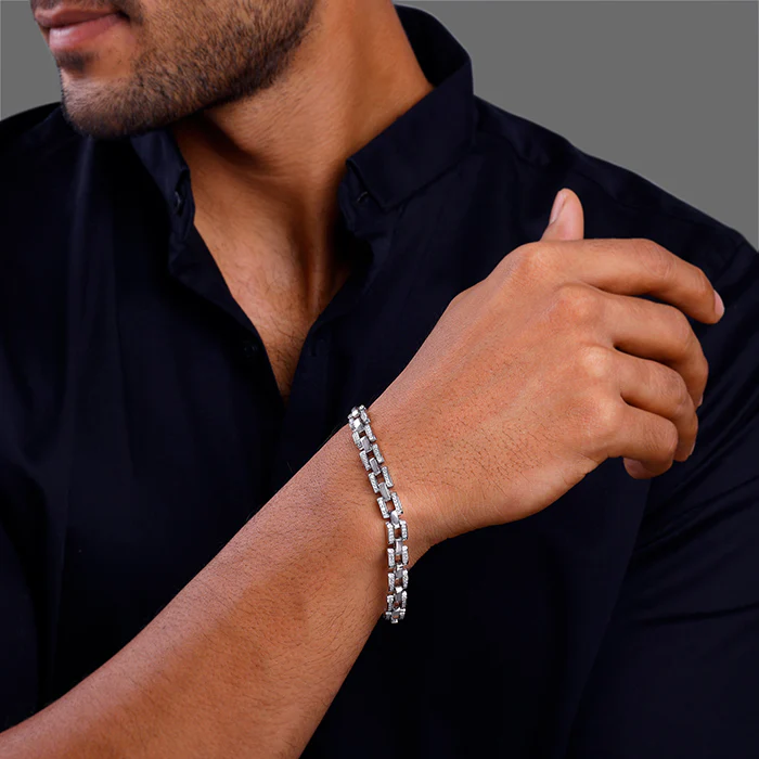 Silver Quiet Ambition Bracelet For Him - Image 3