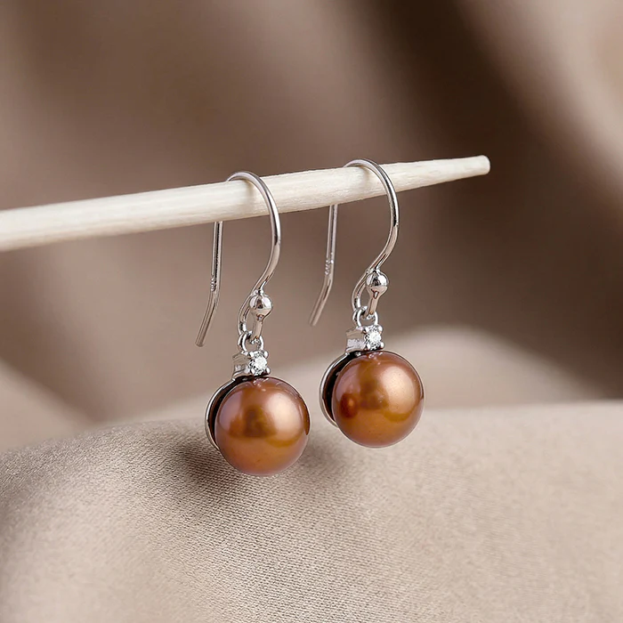 Silver Rachel Pearl Drop Earrings - Image 2