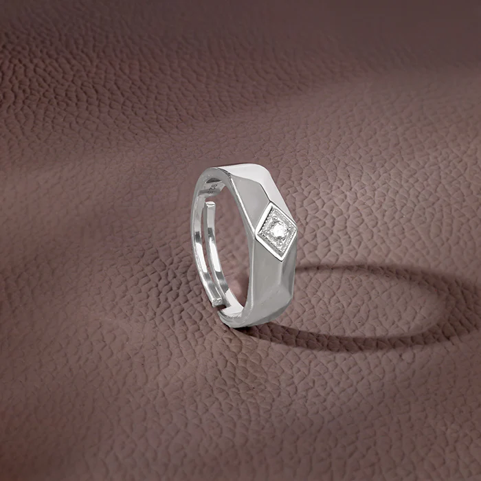 Silver Racy Rugged Ring For Him - Image 2