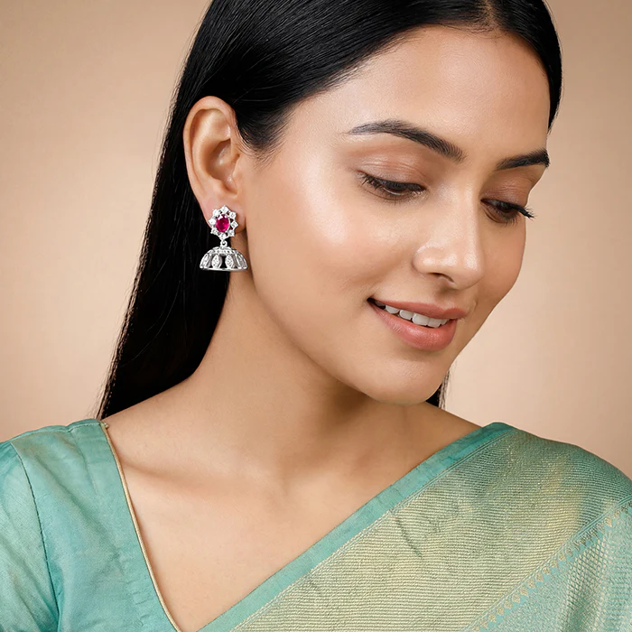 Silver Raina Jhumki - Image 3