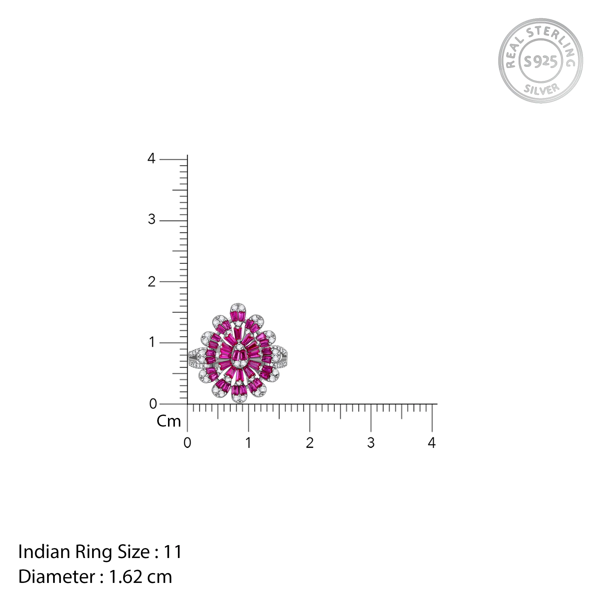 Silver Rani Noor Ring (Size 11) - Image 4