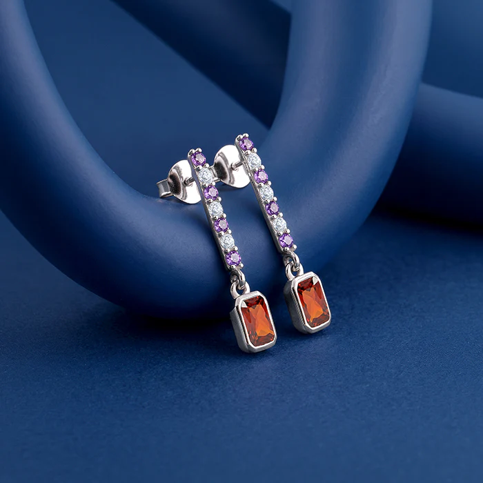 Silver Redlove Dangler Earrings - Image 2
