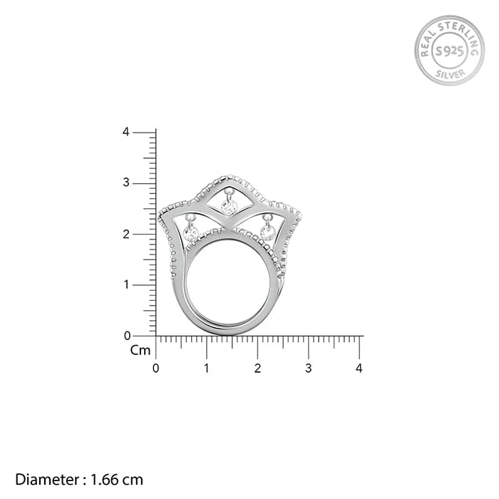 Silver Regal Crown Ring - Image 5