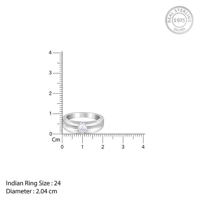 Silver Regal Grid Ring For Him - Image 8