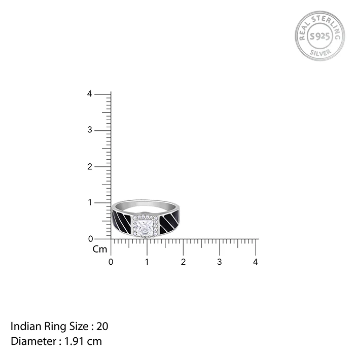 Silver Regal Spark Ring For Him - Image 5