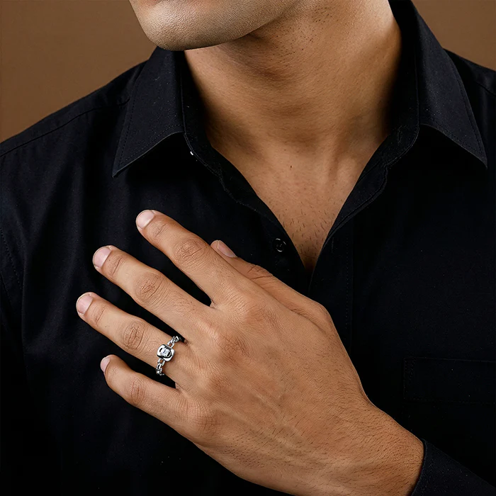Silver Ridgeline Ring For Him (Size 20) - Image 3