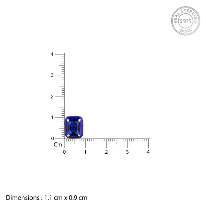 Silver Royal Blue Earrings - Image 5