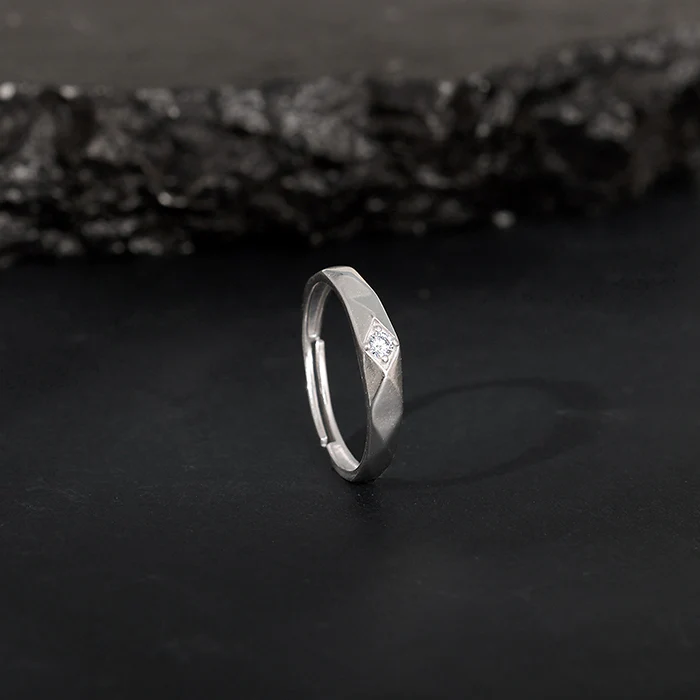 Silver Rugged Ring For Him - Image 3