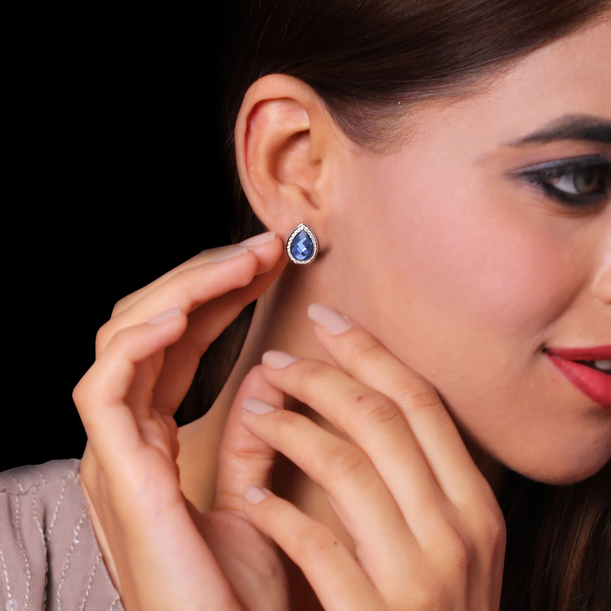 Silver In the Mood for Blues Earrings - Image 3