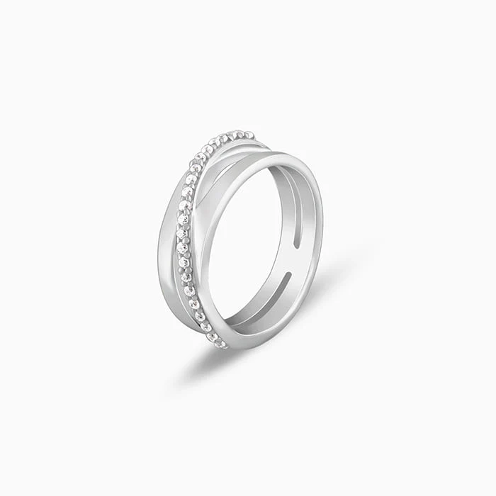Silver Layered Sash Ring - Image 4
