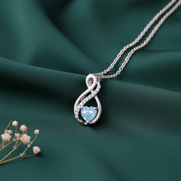 Silver Sea of Love Pendant with Link Chain - Image 2