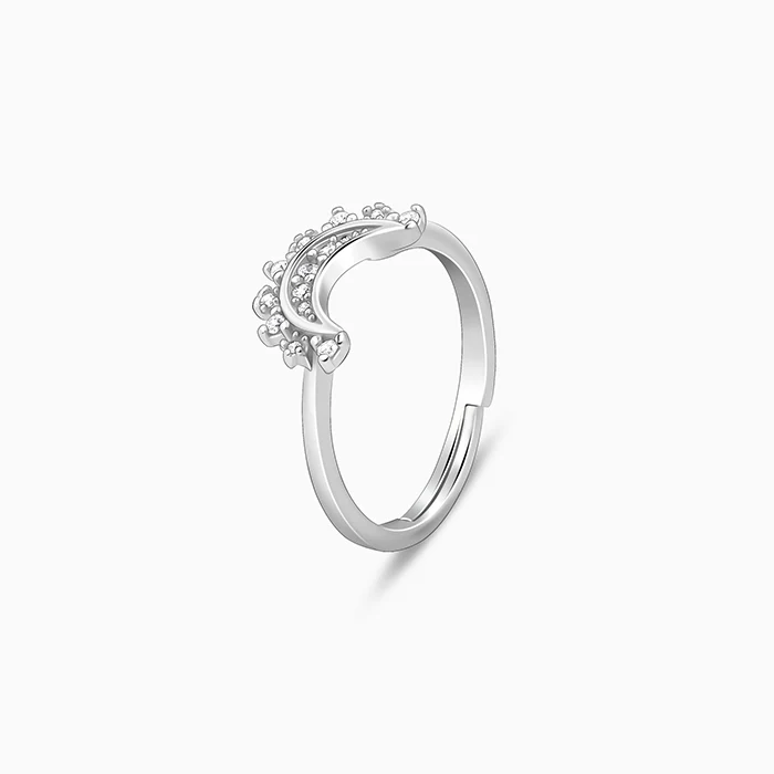 Silver See The Moon Ring - Image 4