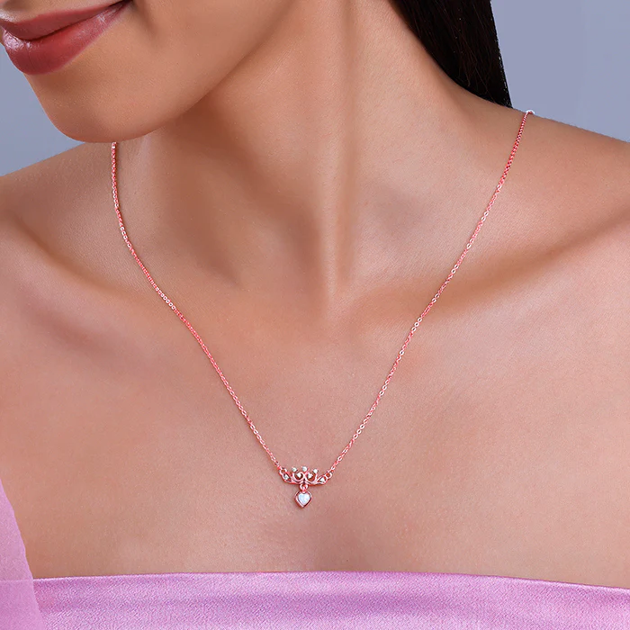 Rose Gold She The Achiever Pendant With Link Chain - Image 3
