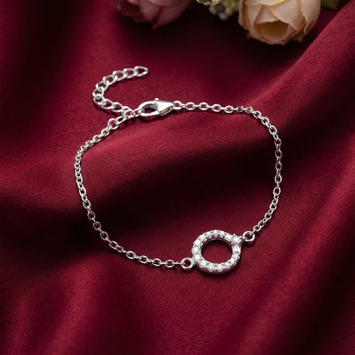 Silver Shiny Halo Kids Bracelet - Image 2