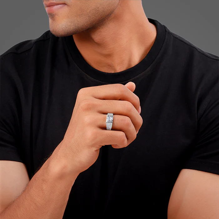 Silver Signet Ring For Him - Image 3