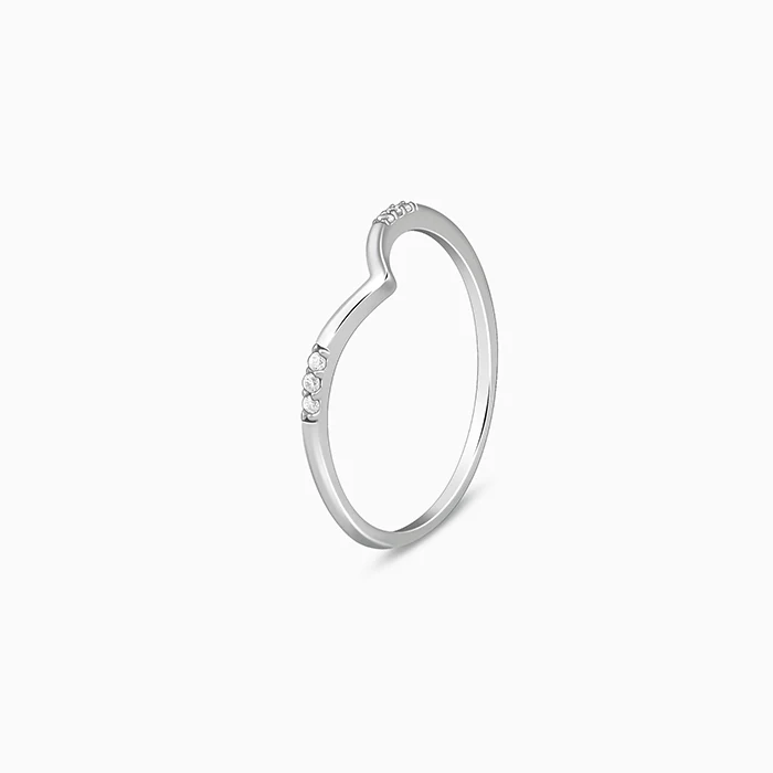 Silver Sleek Chevron Ring - Image 4