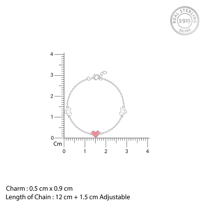 Silver Smiley Love Kids Bracelet (0 - 2 Years) - Image 4
