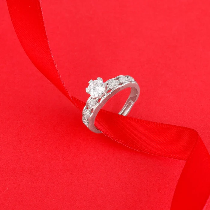 Silver Smitten by Love Ring - Image 2