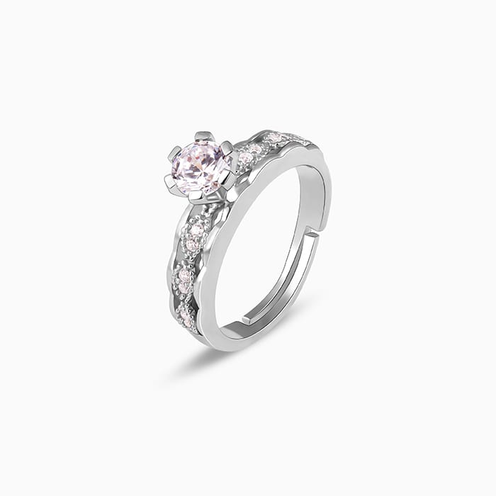 Silver Smitten by Love Ring - Image 5