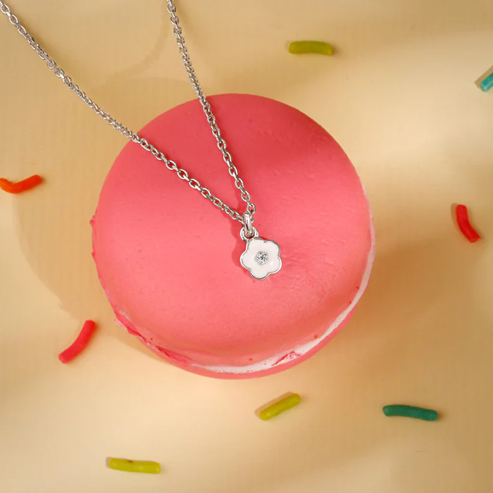 Silver Snow Pixie Kids Pendant with Link Chain - Image 2