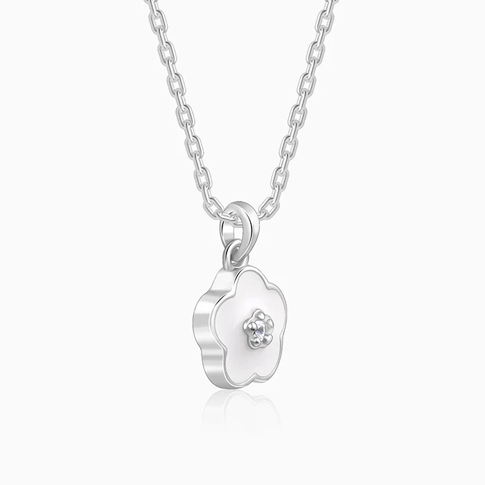 Silver Snow Pixie Kids Pendant with Link Chain - Image 4
