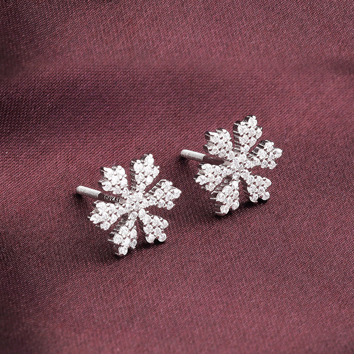 Silver Snowflake Earrings - Image 2