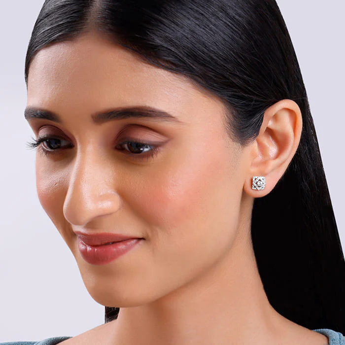 Silver Spark Pop Earrings - Image 3