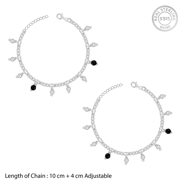 Silver Sparkling Dua Kids Anklet - Image 4