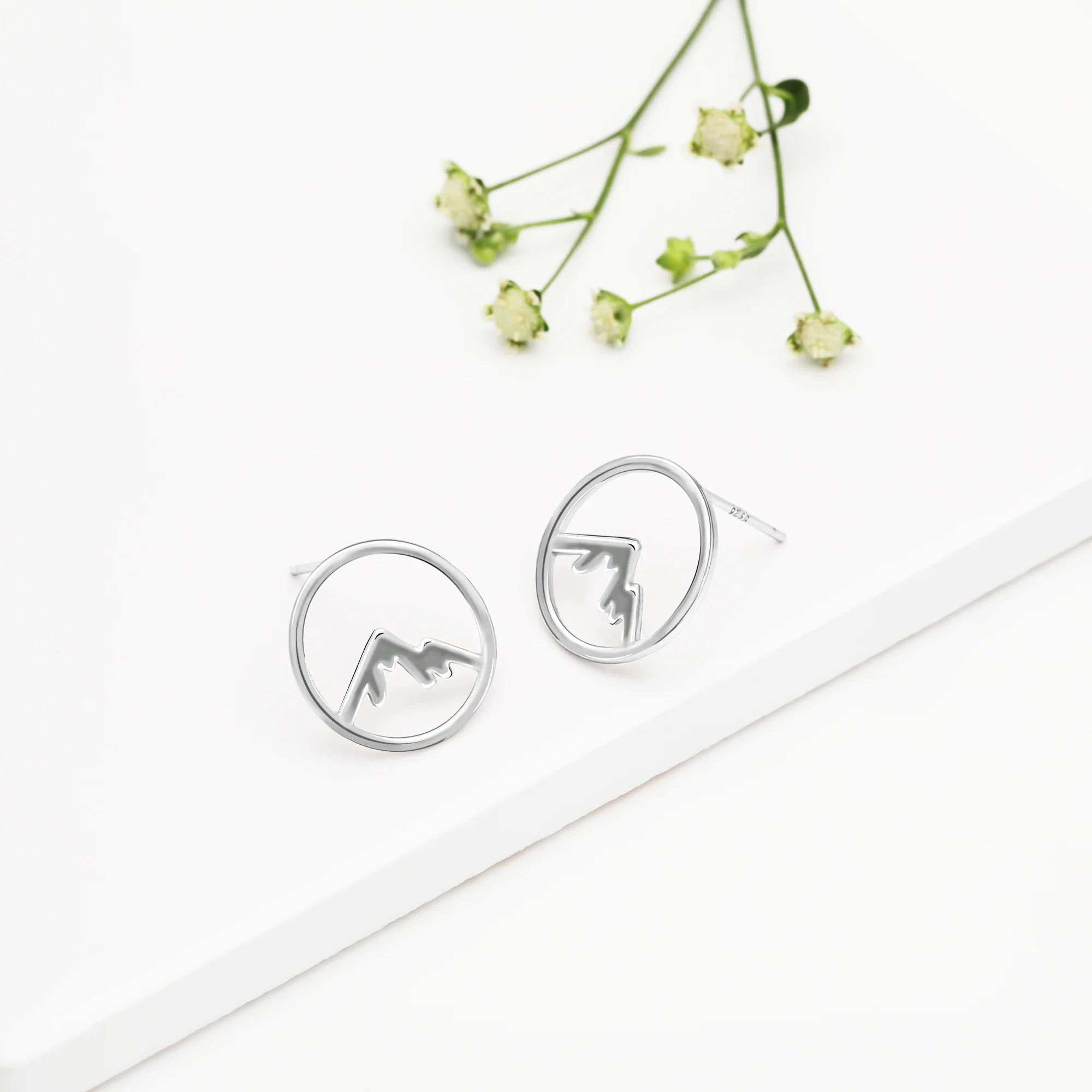 Silver Sphere Mountain Studs - Image 2