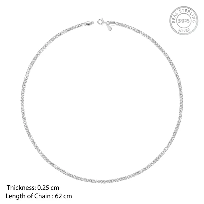 Silver Spiga Wheat Chain for Him - Image 5