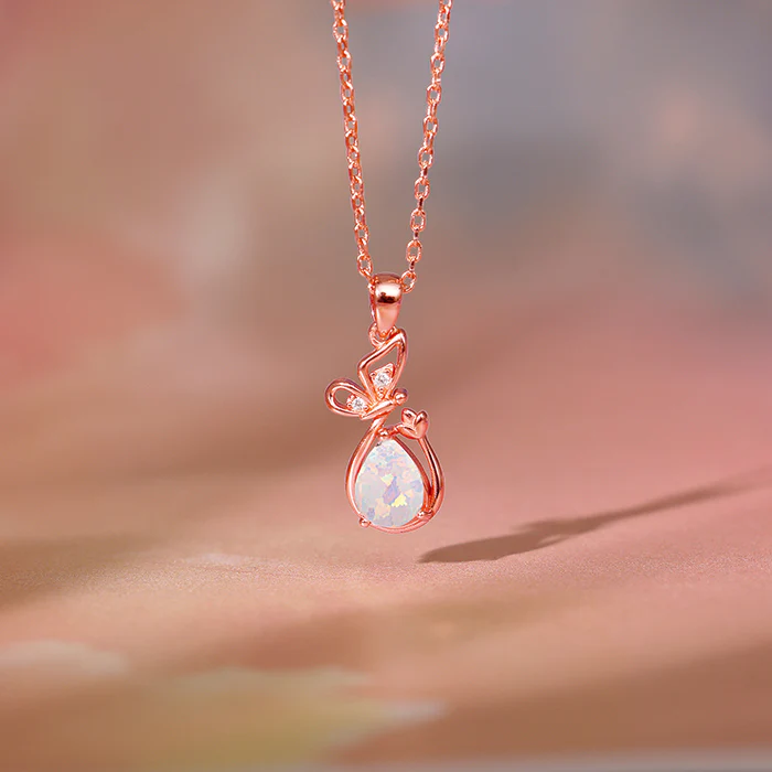 Rose Gold Starlight Spark Necklace - Image 2