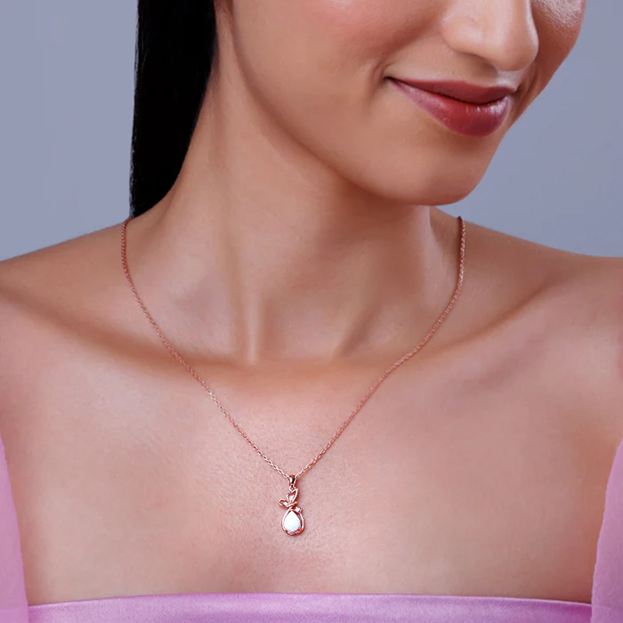 Rose Gold Starlight Spark Necklace - Image 3