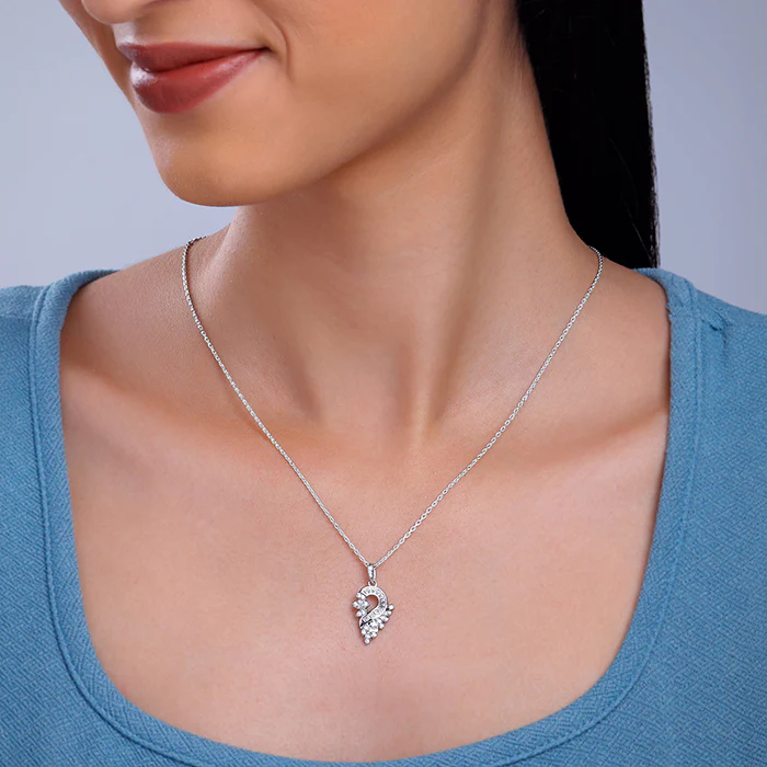 Silver Stunning Bling Pendant With Link Chain - Image 3