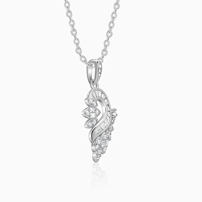 Silver Stunning Bling Pendant With Link Chain - Image 4