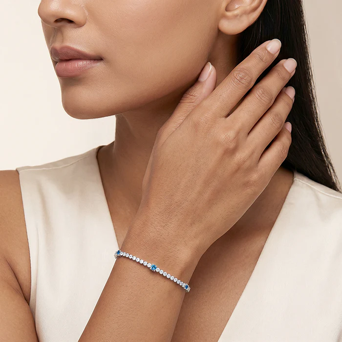 Silver Subtle Shine Tennis Bracelet (Size 19.5 cm) - Image 3