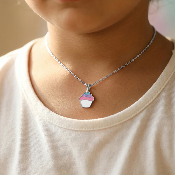 Silver Sugar Pop Kids Pendant With Link Chain - Image 3