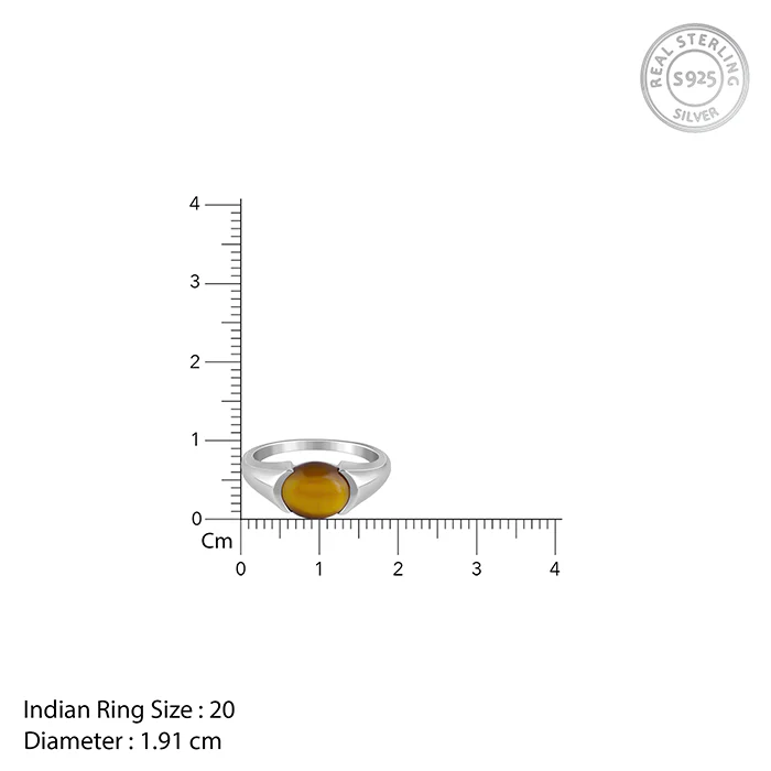 Silver Tiger Eye Men Ring For Him - Image 6