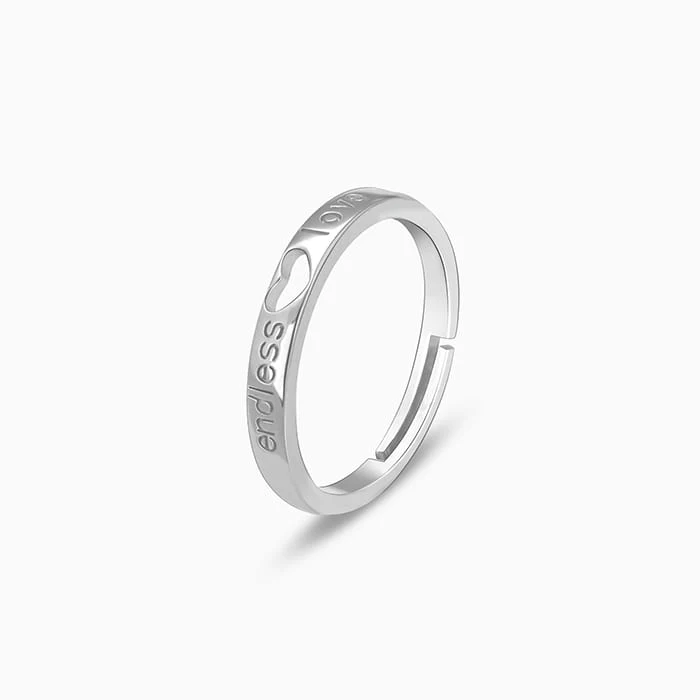 Silver Endless Love Ring - Image 4