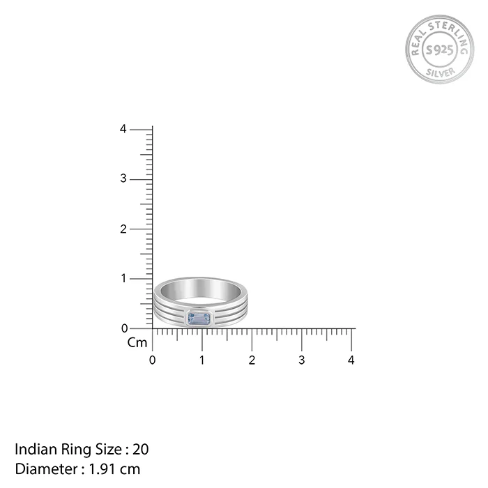 Silver Topaz Crown Ring For Him - Image 6