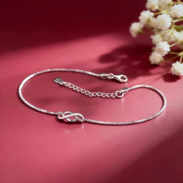 Silver Trendsetter Anklet - Image 2